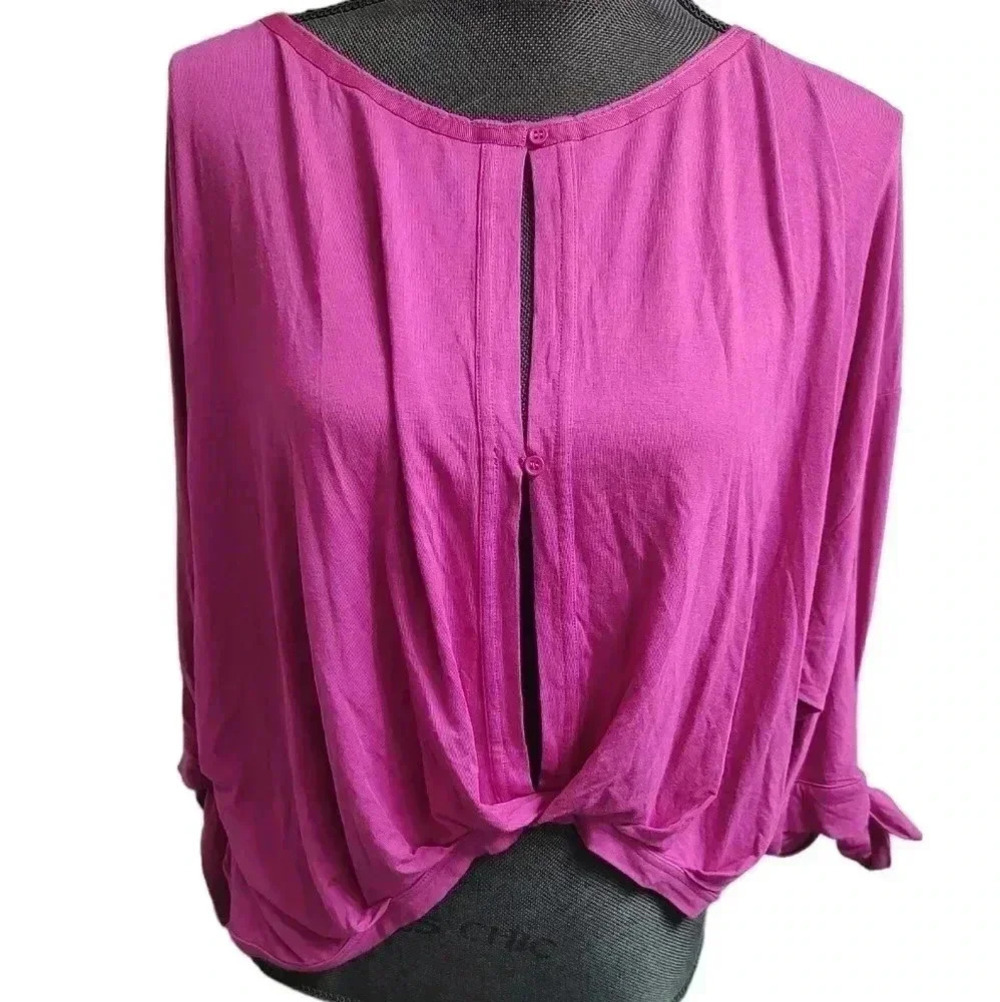 Free People Keepin on tee raspberry color - Picture 6 of 8